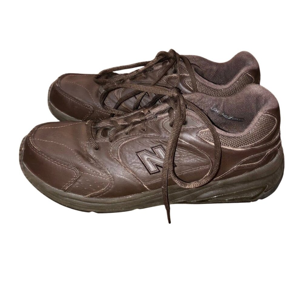 New Balance Walking Shoes Mens 8.5 D Used Brown Leather MW927BR